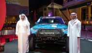 Sheikh Ali bin Jabor Al Thani, CEO at Ooredoo, and Nasser Al Attiyah at the launch event.
