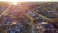 Aerial view of a destroyed neighborhood in Rolling Fork, Mississippi, after a tornado touched down in the area March 25, 2023. Photo by CHANDAN KHANNA / AFP