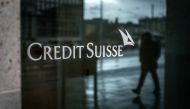 In this file photo taken on March 24, 2023 shows a sign of Credit Suisse bank.