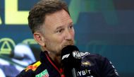 Red Bull Racing's British team principal Christian Horner speaks at a press conference after the first practice session of the 2023 Formula One Australian Grand Prix at the Albert Park Circuit in Melbourne on March 31, 2023. Photo by Martin KEEP / AFP