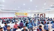 Participants during QVPF’s Iftar meet held at Asian Town Cricket Stadium recreation hall.