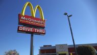 A sign is posted in front of a McDonald's restaurant on April 03, 2023 in San Pablo, California. Fast food chain restaurant McDonald's is shuttering its U.S. offices this week as the company prepares to restructure and inform employees about layoffs. (Photo by JUSTIN SULLIVAN / GETTY IMAGES NORTH AMERICA / Getty Images via AFP)
