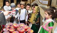 Children taking part in the Garangao event.