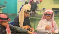 Students engage in an activity during ‘Gateway to Qatar University’ programme for preparatory schools.