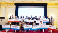 Experts and children during the event to mark World Autism Awareness Day. 