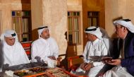 HE Sheikh Abdulaziz bin Thani Al Thani, CEO of QMC, during his visit to the Liwan Program (Qatar TV) , which is located in Lusail City.
