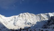 The picture of the south face of Annapurna I  from Wikimedia Commons 