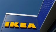 The company's logo is seen at an IKEA store in Nice, France, on May 11, 2022. File Photo / Reuters

