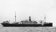 This handout photo taken in 1941 and obtained on April 22, 2023 from the Australian War Memorial shows the Japanese transport ship Montevideo Maru at sea. (Photo by Handout / Australian War Memorial / AFP)