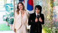 US actress Angelina Jolie and son Maddox arrive for the State Dinner in honor of South Korean President Yoon Suk Yeol, at the White House in Washington, DC, on April 26, 2023. Photo by Stefani Reynolds / AFP