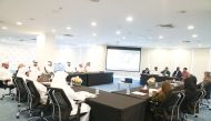 A panel discussion during the NHRC event to mark International Workers Day