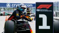 MAY 07: Race winner Max Verstappen of the Netherlands and Oracle Red Bull Racing celebrates in parc ferme during the F1 Grand Prix of Miami at Miami International Autodrome on May 07, 2023 in Miami, Florida. Photo by Chris Graythen / GETTY IMAGES NORTH AMERICA / Getty Images via AFP