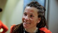 In this picture taken on May 8, 2023, Norwegian climber Kristin Harila speaks during an interview with AFP at a hotel in Kathmandu. Photo by Bikash KARKI / AFP