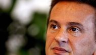 This file picture dated November 21, 2008 shows Lebanon's Central Bank governor Riad Salameh listening to a question during an interview with AFP at his office in Beirut. (Photo by Ramzi Haidar / AFP)
