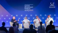 Panellists participating in the panel discussion titled 'GCC Entrepreneurs: Middle Eastern Unicorns' on the third of Qatar Economic Forum, yesterday.
