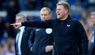 Newcastle United's English head coach Eddie Howe reacts during the English Premier League football match between Leeds United and Newcastle United at Elland Road in Leeds, northern England, on May 13, 2023. Photo by Lindsey Parnaby / AFP

