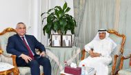 Assistant General Manager for Governmental Relations & Committees Affairs, Ali Saeed Bu Sherbak Al Mansouri, Qatar Chamber and Director of the Investment Promotion Agency of Uzbekistan, Murat Mirzaev during the meeting.