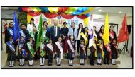 BPS officials and students during investiture ceremony.
