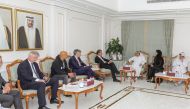 QC Chairman Sheikh Khalifa Al Thani along with other QC and German BVMW officials during the recently held meeting.