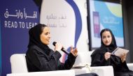 Chairperson of Qatar Museums H E Sheikha Al Mayassa bint Hamad bin Khalifa Al Thani speaking at Qatar National Library’s ‘Read to Lead’ event.