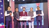 A winner being honoured during the award ceremony.