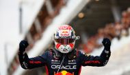 Race winner Max Verstappen of the Netherlands and Oracle Red Bull Racing celebrates in parc ferme during the F1 Grand Prix of Canada at Circuit Gilles Villeneuve on June 18, 2023 in Montreal, Quebec. (Photo by Jared C. Tilton / Getty Images NA via AFP)
