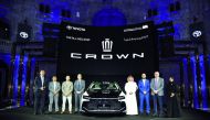 AAB officials during the launch of the all-new Toyota Crown 2023 held at Alhazm mall.
