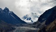 This aerial shows Passu glacier near Passu village in Pakistan's Gilgit-Baltistan region on June 10, 2022. Photo by Abdul MAJEED / AFP