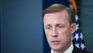 US National Security Advisor Jake Sullivan speaks during the daily press briefing in the Brady Briefing Room of the White House in Washington, DC, on November 10, 2022. Photo by MANDEL NGAN / AFP