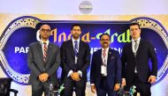 Assistant Undersecretary for Industry and Business Development Affairs at the Ministry of Commerce and Industry, H E Saleh bin Majid Al Khulaifi, with other officials during the 6th India-Arab Partnership Conference.