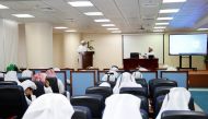 Students attend a training session. 