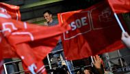 Spanish PM and Socialist Party candidate for re-election Pedro Sanchez celebrates with supporters after Spain's general election on July 23, 2023. (Photo by Javier Soriano / AFP)