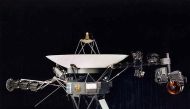 (FILES) This NASA file image obtained 09 August 2002 shows one of the Voyager spacecraft. Now in its 25th year, Voyager continues its quest to push the bounds of space exploration. (Photo by Handout / NASA / AFP)