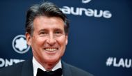 (Files) World Athletics chief Sebastian Coe poses on the red carpet prior to the 2023 Laureus World Sports Awards ceremony in Paris on May 8, 2023. (Photo by Julien De Rosa / AFP)