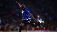 (FILES) Inter Milan's Belgian forward #90 Romelu Lukaku attempts a shot during the UEFA Champions League final football match between Inter Milan and Manchester City at the Ataturk Olympic Stadium in Istanbul, on June 10, 2023. (Photo by Marco BERTORELLO / AFP)
