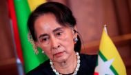 File photo: Myanmar's State Counsellor Aung San Suu Kyi attends the joint news conference of the Japan-Mekong Summit Meeting at the Akasaka Palace State Guest House in Tokyo, Japan October 9, 2018. (Franck Robichon/Pool via Reuters)
