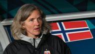 Norway's coach Hege Riise is seen before the start of the Australia and New Zealand 2023 Women's World Cup Group A football match between Norway and the Philippines at Eden Park in Auckland on July 30, 2023. Photo by Saeed KHAN / AFP