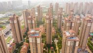 This aerial photograph taken on August 30, 2023 shows a residential complex built by Chinese real estate developer Vanke in Zhengzhou, in China central Henan province. (Photo by AFP)