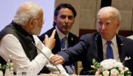 US President Joe Biden (R) speaks with India's Prime Minister Narendra Modi (L) during a session of the G20 Leaders' Summit at the Bharat Mandapam in New Delhi on September 9, 2023. Photo by Ludovic MARIN / POOL / AFP