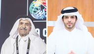 From left: FIBA President Sheikh Saud bin Ali Al Thani and QBF President Mohammed Saad Almeghaiseeb