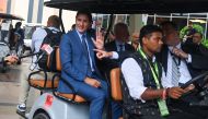 Canada's Prime Minister Justin Trudeau (C) arrives to attend a press conference after the closing session of the G20 summit in New Delhi on September 10, 2023. (Photo by Money Sharma / AFP)