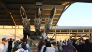 People visit a new Hezbollah museum displaying military equipment which the group says it captured during clashes with Israeli forces and the Syrian conflict, during its inauguration in the Lebanese city of Baalbeck, on August 26, 2023. (Photo by AFP)