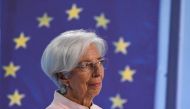 President of the European Central Bank (ECB) Christine Lagarde addresses a press conference following the meeting of the governing council of the ECB in Frankfurt am Main, western Germany, on September 14, 2023. (Photo by Kirill KUDRYAVTSEV / AFP)
