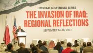 Dr. Safwan Masri, Dean of GU-Q, speaking during the conference.