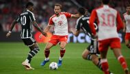 Manchester United's English striker #10 Marcus Rashford (L) and Bayern Munich's English forward #09 Harry Kane vie for the ball during the UEFA Champions League Group A football match FC Bayern Munich v Manchester United in Munich, southern Germany on September 20, 2023. (Photo by Tobias SCHWARZ / AFP)
