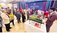 Officials of Birla Public School with guests touring the exhibition.