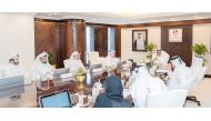 Minister of Justice H E Masoud bin Mohammed Al Ameri with members of the Lawyers Admissions Committee during the meeting.