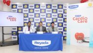 Launch of the Cardiocare Campaign at Reyada Medical Centre by Managing Director Jamsheer Hamza, Executive Director Dr. Abdul Kalam and Cardiologist Dr. Bishnu Kiran Rajendran
