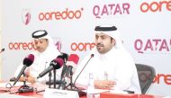 Qatar Chess Association President Mohammed Ahmed Al Mudahka (left) and Ooredoo PR Director Sabah Rabiah Al Kuwari during the agreement signing ceremony.