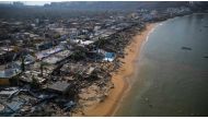 Aerial view of damages caused by the passage of Hurricane Otis in Puerto Marques, Guerrero State, Mexico, on October 28, 2023. (Photo by Rodrigo OROPEZA / AFP)